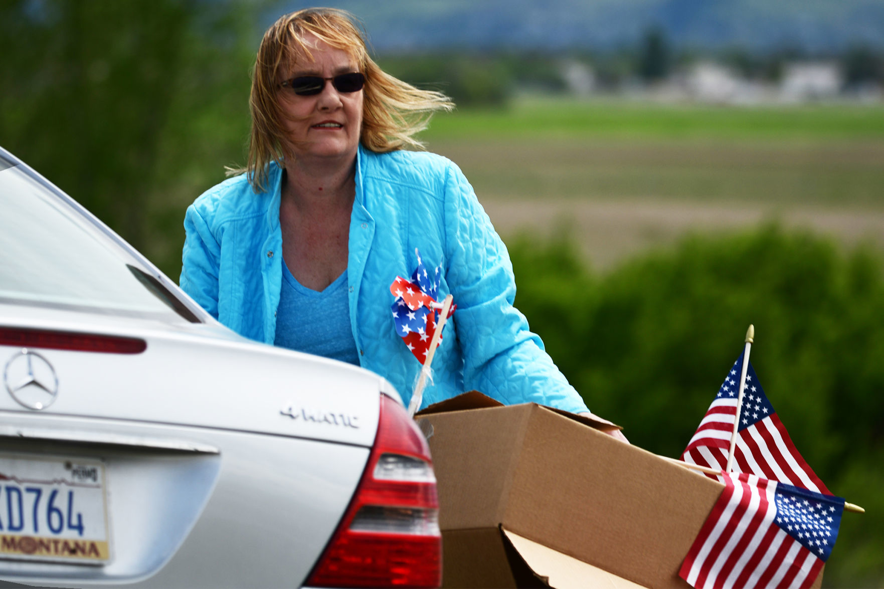 American flags